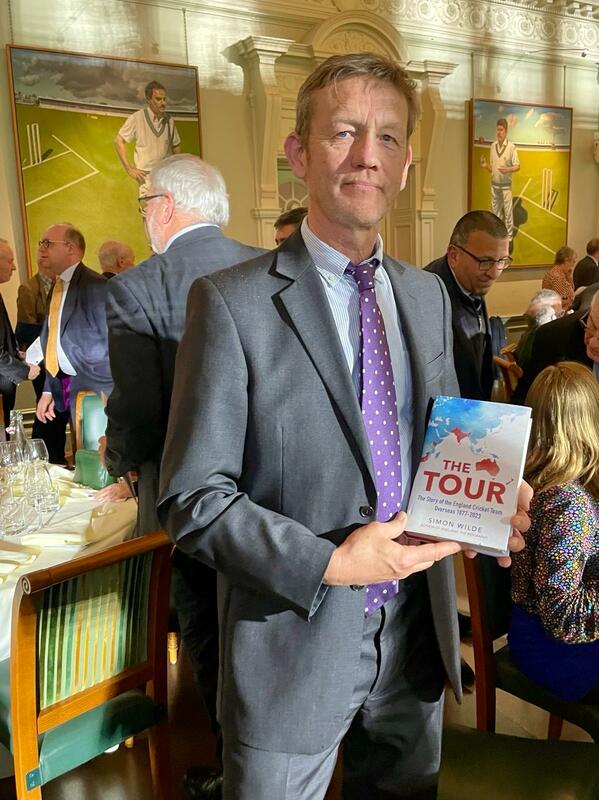 Simon Wilde receives the TCS/MCC Book of the Year Award for The Tour