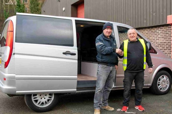 macs truck sales handing over keys to van 