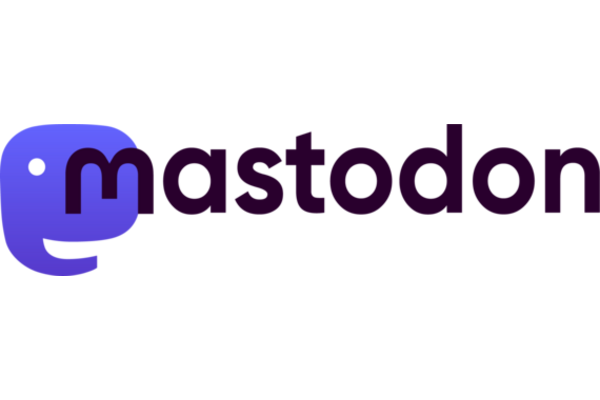 mastodon social logo and link to site