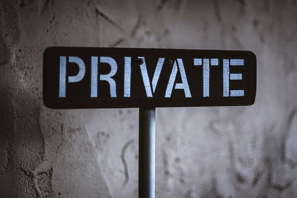 Sign saying Private