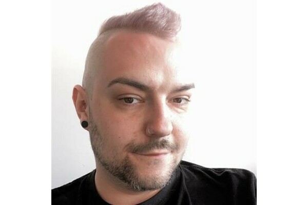 Photo of Jay with pink quiff!