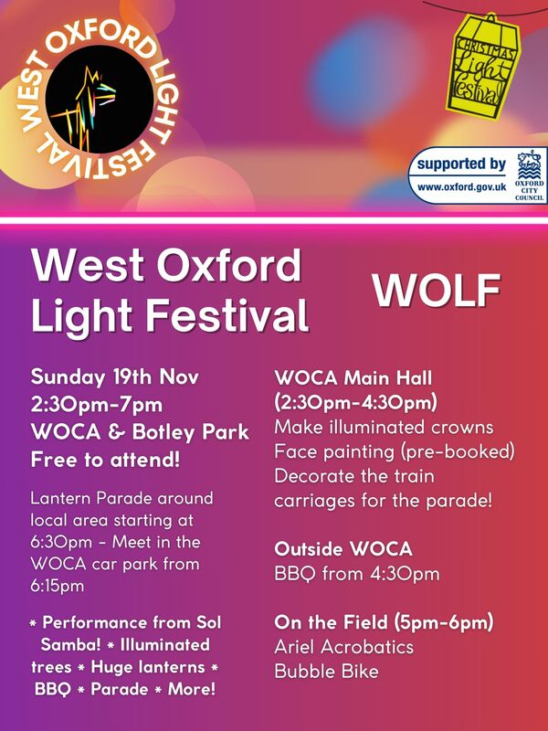 West Oxford Light Festival WOLF West Oxford Community Association